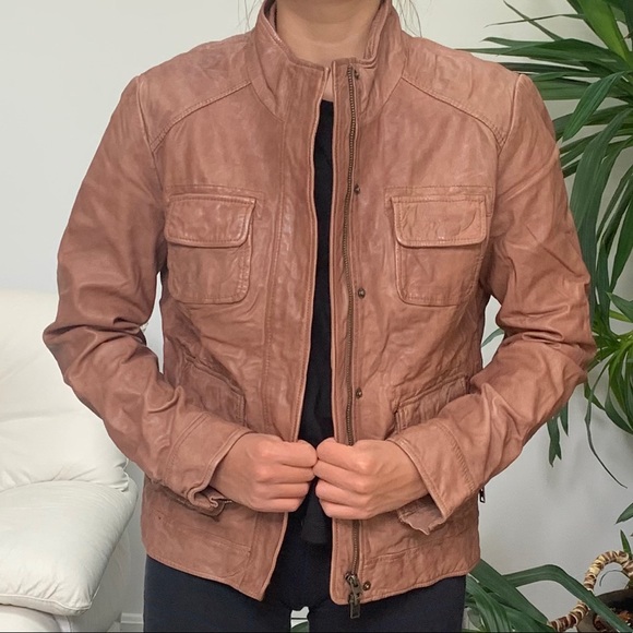Lucky Brand Jackets & Blazers - Premium LEATHER Brown Lamb Leather Jacket